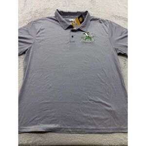 Notre Dame Fighting Irish Mens 2XL Polo Shirt Navy White Striped New NWT